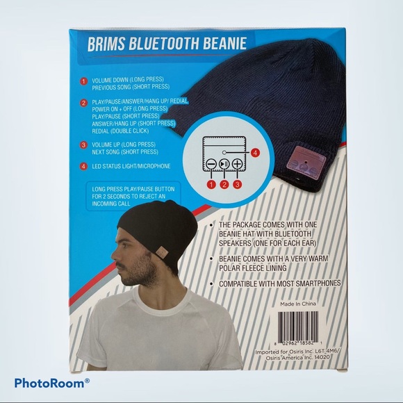 BRIMS Unisex Black Knitted Beanie Bluetooth Headset BNIB - Picture 2 of 5